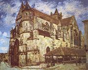 The church at Moret,Evening, Jean-Antoine Watteau